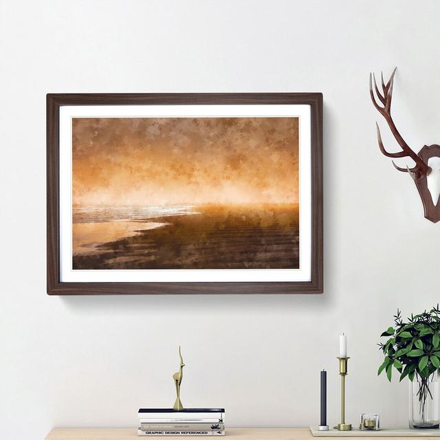 Golden Beach in Iceland - Picture Frame Painting Print East Urban Home Frame Option: Walnut Framed, Size: 24cm H x 33cm W x 2cm D on Productcaster.