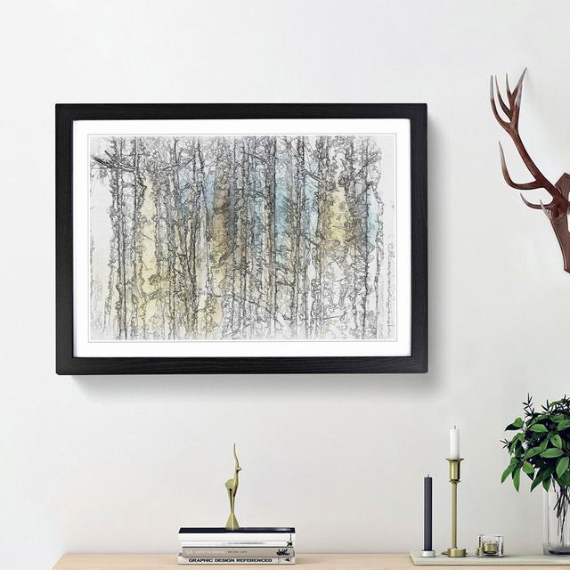 Sunlight upon the Trees in Abstract - Picture Frame Painting Print East Urban Home Frame Option: Black Framed, Size: 48cm H x 65cm W x 2cm D on Productcaster.