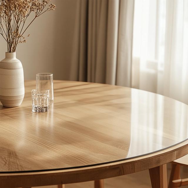 Round Clear Dining Coffee Table Mat Protector 17 Stories Size: 70cm L on Productcaster.