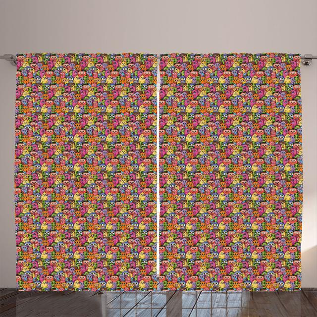 Rustic curtain, Carnival of the animals design, multi -colored ColorD Shower Curtain on Productcaster.