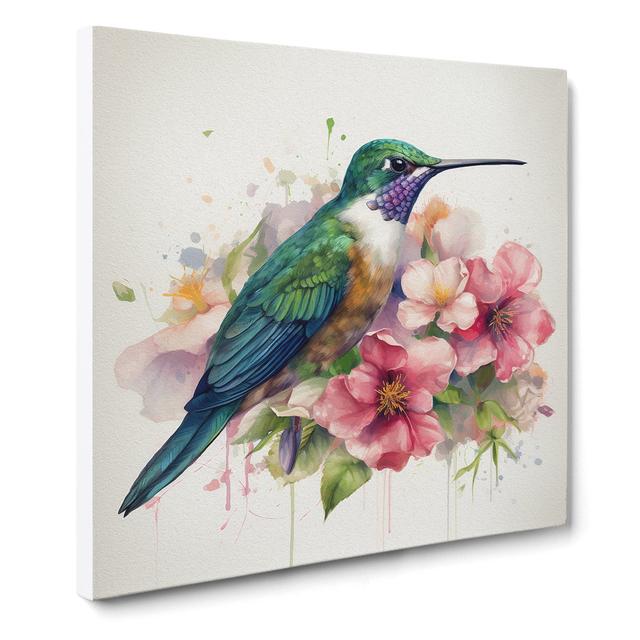 Hummingbird Floral - No Frame Art Prints Marlow Home Co. on Productcaster.