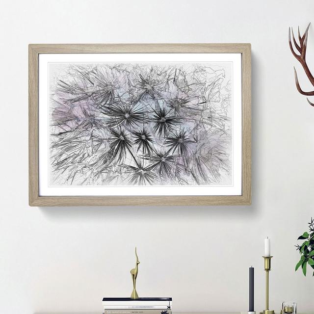 Dandelion Seeds in Blue & Pink - Picture Frame Graphic Art Print East Urban Home Size: 40cm H x 60cm W x 2cm D, Frame Option: Oak Framed on Productcaster.