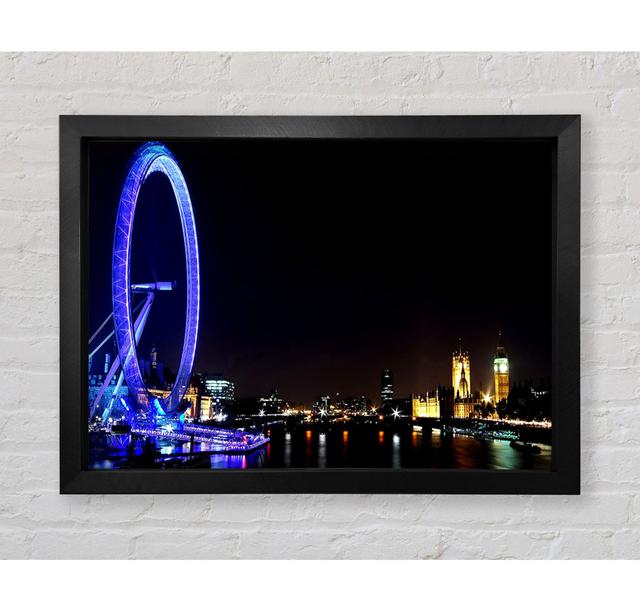 London Eye Blue Uk - Single Picture Frame Art Prints Ebern Designs Size: 84.1cm H x 118.9cm W on Productcaster.