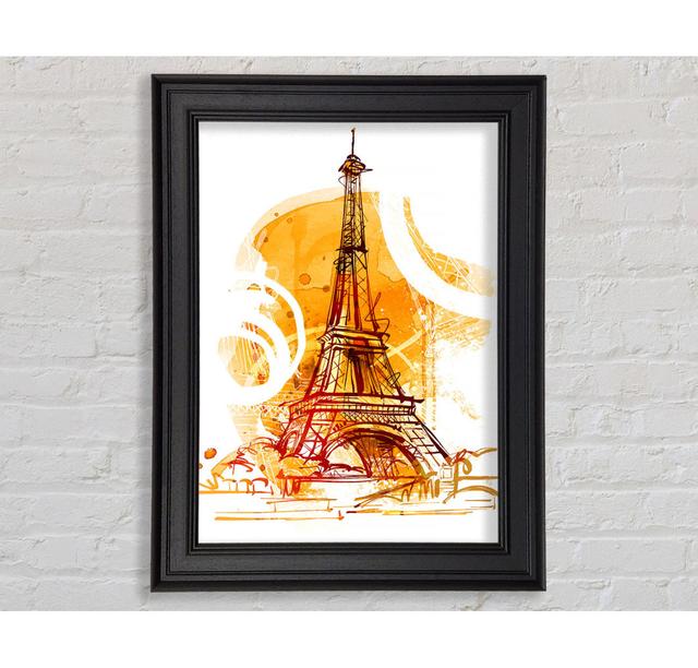 Eiffel Tower Love 5 - Single Picture Frame Print Rosalind Wheeler Size: 42cm H x 29.7cm W x 8cm D on Productcaster.