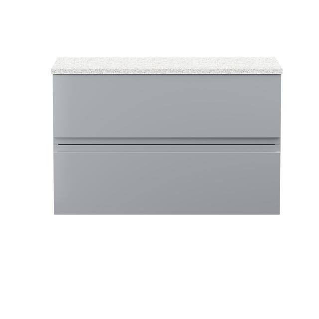 Urban 80Cm Wall Mounted Single Bathroom Vanity Base Only Hudson Reed Base Finish: Satin Grey on Productcaster.