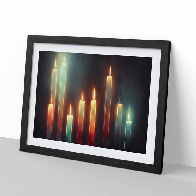 Candle Art Vol.2 - Picture Frame Graphic Art ClassicLiving Size: 46cm H x 64cm W x 2cm D, Format: Black on Productcaster.