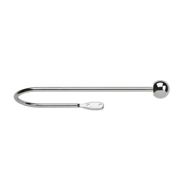 Metal Curtain Holdback Pair Ball Finial Symple Stuff Colour: Chrome, Size: 0.33cm H x 14cm W x 10.70cm D on Productcaster.