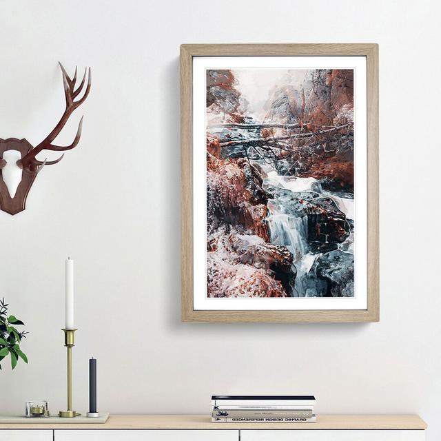 Forest in Norway in Abstract - Picture Frame Graphic Art Print East Urban Home Frame Option: Oak Framed, Size: 65cm H x 48cm W x 2cm D on Productcaster.