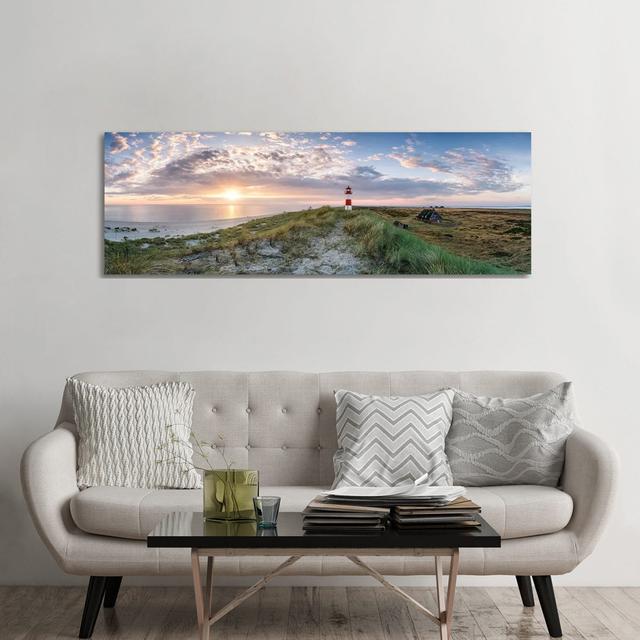 Sunrise At The Lighthouse List Ost, Sylt, Schleswig-Holstein, Germany Longshore Tides Size: 50.8cm H x 152.4cm W x 3.81cm D on Productcaster.