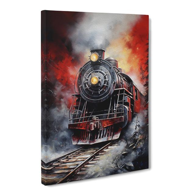 Steam Train Hard Edge - No Frame Art Prints Borough Wharf Size: 50cm H x 35cm W x 3cm D on Productcaster.