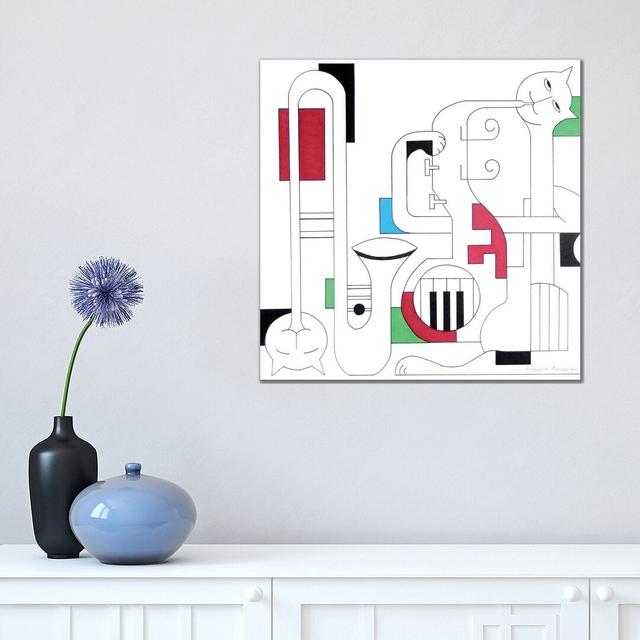 The Bourbon Street New Orleans by Hildegarde Handsaeme - Wrapped Canvas Graphic Art ClassicLiving Size: 45.72cm H x 45.72cm W x 3.81cm D on Productcaster.