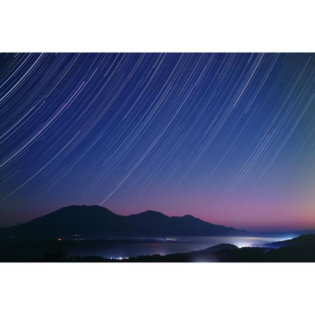 Star Trails, Mt. Hiruzen - Wrapped Canvas Photograph Union Rustic Size: 30cm H x 46cm W x 3.8cm D on Productcaster.