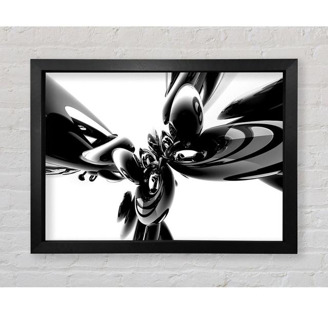 Magic Eight Ball Black N White - Single Picture Frame Art Prints Metro Lane Size: 100cm H x 141.4cm W on Productcaster.