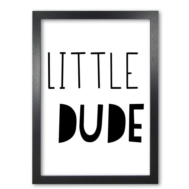 Little Dude - Print East Urban Home Size: 85 cm H x 60 cm W x 5 cm D, Format: Black Grain Frame on Productcaster.