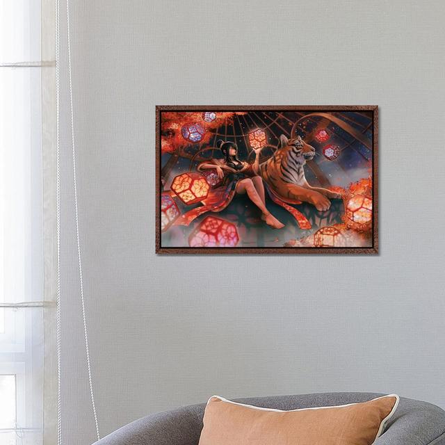 Weather Goddess von Ivy Dolamore - Galerie-verpackte Leinwand Giclée auf Leinwand Lark Manor Format: Klassischer Schattenfugenrahmen aus Holz, Größe: on Productcaster.