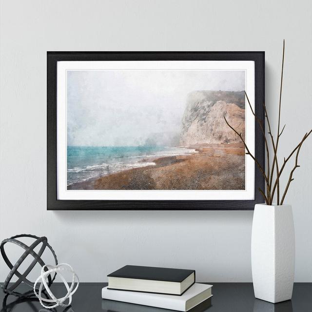 Beach and Cliffs Vol.2 - Picture Frame Painting East Urban Home Frame Option: Black Framed, Size: 27cm H x 36cm W x 2cm D on Productcaster.