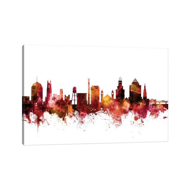 Durham, North Carolina Skyline by Michael Tompsett - Wrapped Canvas Gallery-Wrapped Canvas Giclée Latitude Run Size: 30.48cm H x 45.72cm W x 1.91cm D on Productcaster.