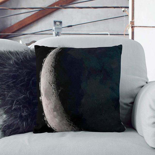 Crescent Moon Shadow Cushion with Filling East Urban Home Size: 55cm H x 55cm W x 20cm D, Backing Colour: White on Productcaster.