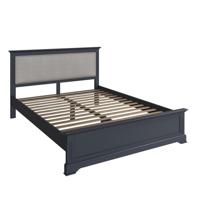 BP Upholstered Bed Frame Three Posts Colour: Midnight Grey, Size: Kingsize (5') on Productcaster.