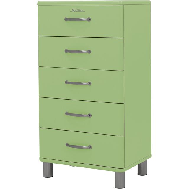 Malibu 5 Drawer 60Cm W Chest of Drawers Tenzo Colour: Green on Productcaster.