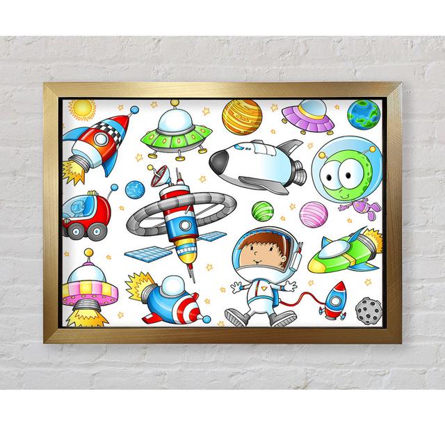 Space Kid - Single Picture Frame Art Prints Bright Star Size: 59.7cm H x 84.1cm W x 3.4cm D on Productcaster.