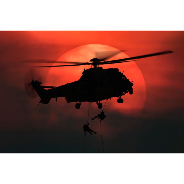 Raine Helicopter In Front Of The Big Sun - Print Latitude Run Size: 20cm H x 30cm W x 3.8cm D on Productcaster.