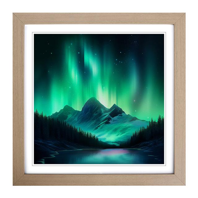 Northern Lights - Single Picture Frame Print on Wood 17 Stories Format: Oak on Productcaster.