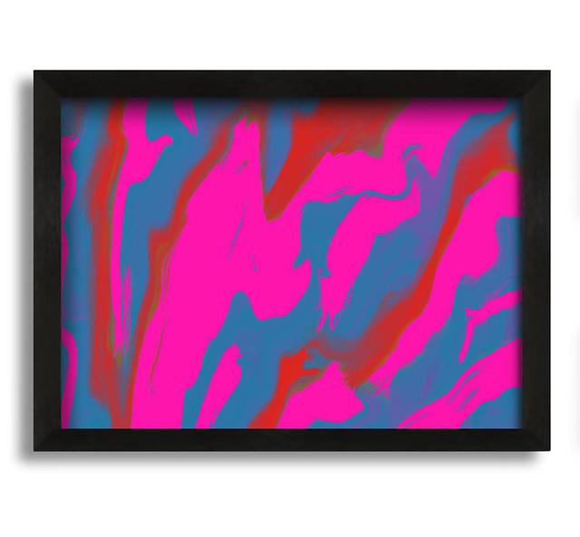 Neon Pink Strikes - Picture Frame Painting on Canvas Metro Lane Size: 42cm H x 60cm W x 10cm H on Productcaster.