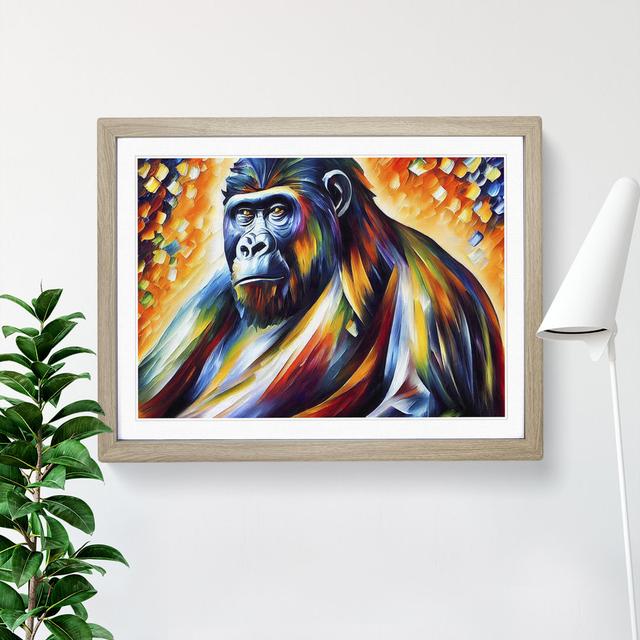 Gorilla Vol.2 Abstract - Single Picture Frame Print World Menagerie Format: Oak Framed, Size: 46cm H x 64cm W x 2cm D on Productcaster.