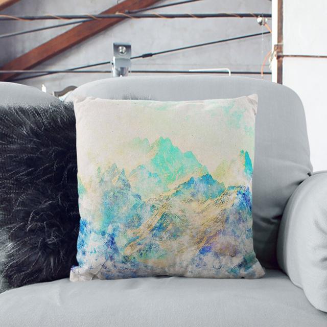 Mountain View Vol.1 Watercolour Scatter Cushion with Filling (Set of 2) East Urban Home Size: 55cm H x 55cm W x 20cm D, Backing Colour: Stone on Productcaster.