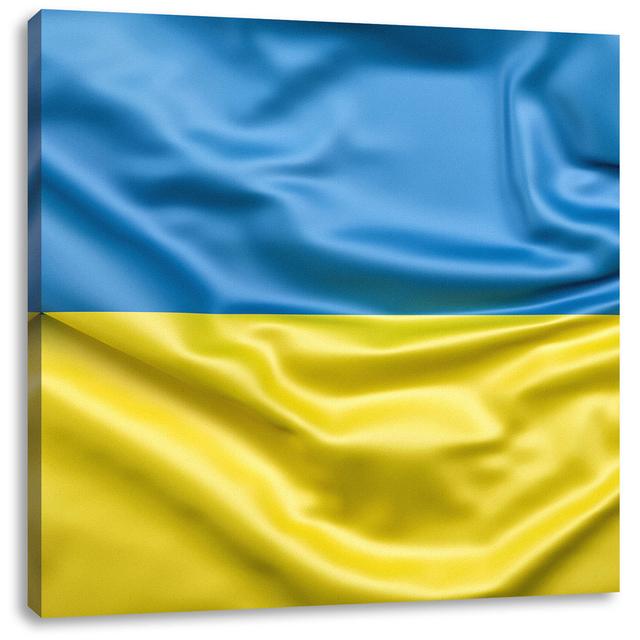 Leinwandbild Ukraine Flagge Brambly Cottage Format: Leinwand, Größe: 60 cm H x 60 cm B x 2 cm T on Productcaster.