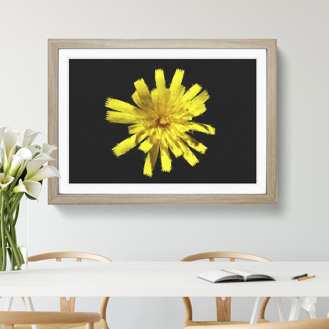 Yellow Flower - Picture Frame Graphic Art East Urban Home Frame Option: Oak Framed, Size: 36cm H x 48cm W x 2cm D on Productcaster.