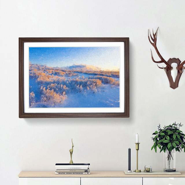 Winter Forest in Sweden - Picture Frame Painting Print East Urban Home Frame Option: Walnut Framed, Size: 48cm H x 65cm W x 2cm D on Productcaster.