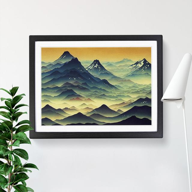 Japanese Mountains Vol.5 - Single Picture Frame Painting Alpen Home Size: 46cm H x 64cm W x 2cm D, Frame Colour: Black on Productcaster.