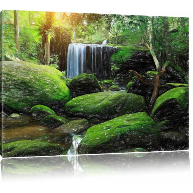 Leinwandbild „Schöner Regenwald in Thailand“, Grafikdruck East Urban Home Größe: 60 cm H x 80 cm B on Productcaster.