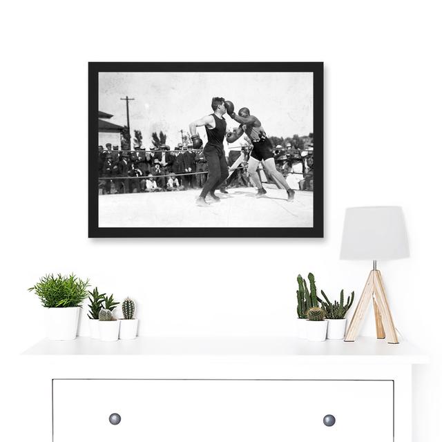 Jack Johnson Boxer Kaufmann Punch Boxing Match Picture Frame Photograph on Paper Ebern Designs on Productcaster.