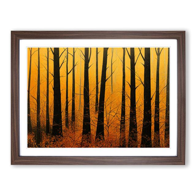 Victorious Autumn Forest - Picture Frame Painting Alpen Home Size: 25cm H x 34cm W x 2cm D, Frame Colour: Walnut on Productcaster.