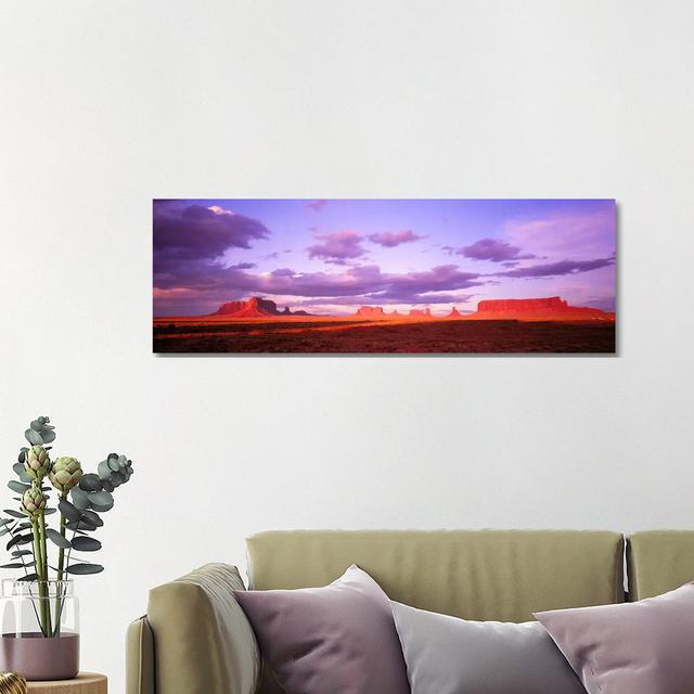 Monument Valley, Arizona, USA - Wrapped Canvas Panoramic Print Union Rustic Size: 40.64cm H x 121.92cm W x 1.905cm D on Productcaster.