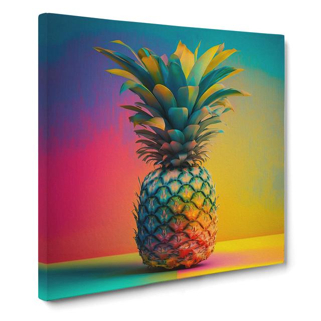 Pineapple Colour Field - No Frame Print 17 Stories Size: 35cm H x 35cm W x 3cm D on Productcaster.