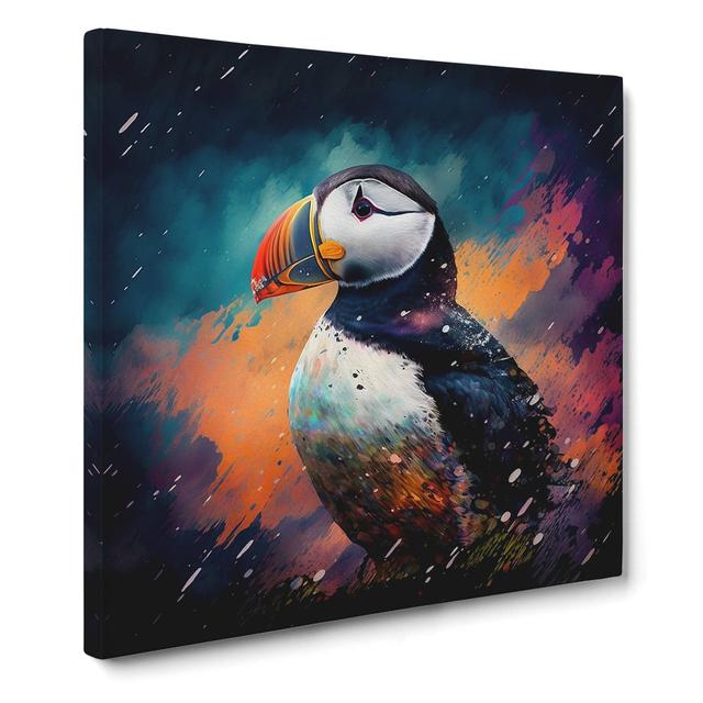 Puffin Grunge Art Bay Isle Home Size: 50cm H x 50cm W on Productcaster.