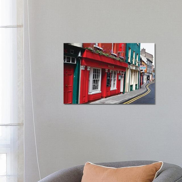 Narrow Street In Kinsale, County Cork, Republic Of Ireland by George Oze - Wrapped Canvas Print Latitude Run Size: 45.72cm H x 66.04cm W x 3.81cm D on Productcaster.