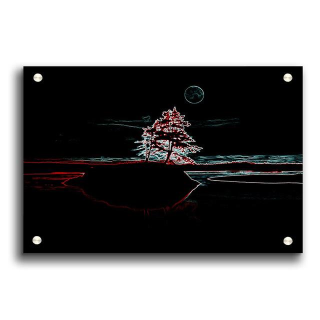 Desert Moon - Unframed Graphic Art Print on Paper East Urban Home Size: 29.7cm H x 42cm W, Format: Acrylic on Productcaster.