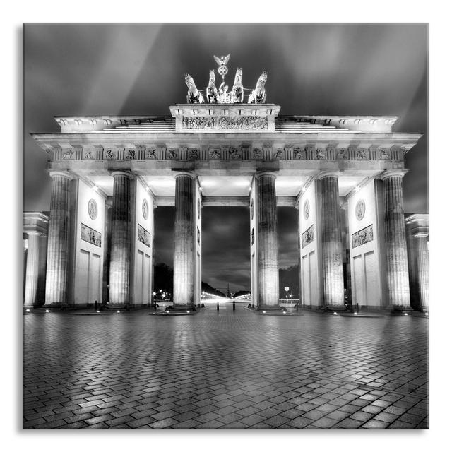 Glasbild Quadratisch Brandenburger Tor Ebern Designs Größe: 80 cm H x 80 cm B x 0.4 cm T on Productcaster.