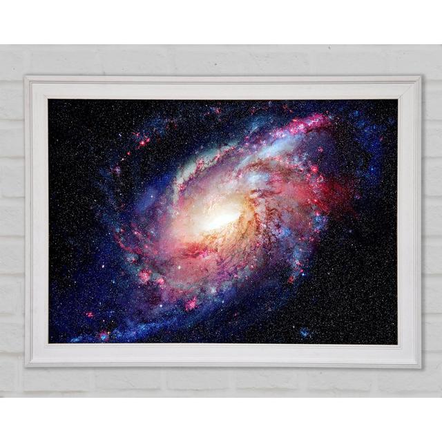 Stunning Star Swirl Framed Print Ivy Bronx Format: White Framed Paper, Size: 42cm H x 59.7cm W x 1.5cm D on Productcaster.