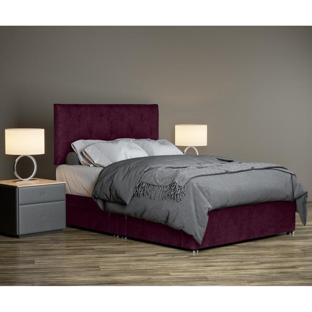 Taliesin Divan Bases 17 Stories Size: Small Double (4'), Colour: Boysenberry on Productcaster.