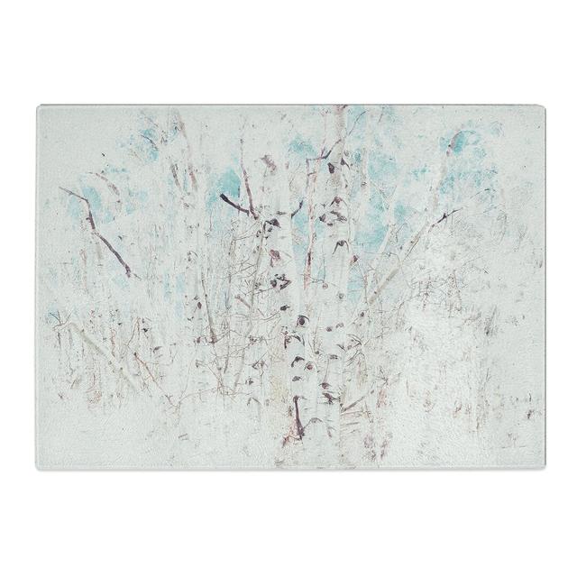 Tempered Glass Birch Trees in Utah Chopping Board East Urban Home Size: 28.5 cm x 39 cm on Productcaster.