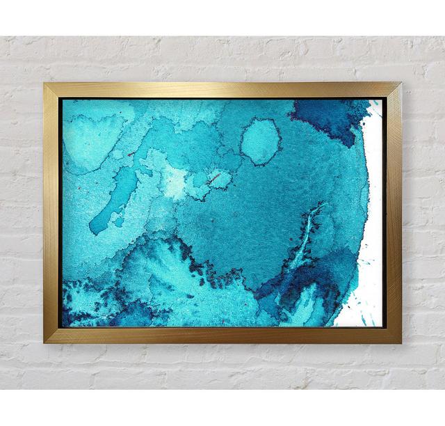 Water Planet Framed Print Ivy Bronx Size: 100cm H x 141.4cm W x 3.4cm D, Format: Black Framed Paper on Productcaster.