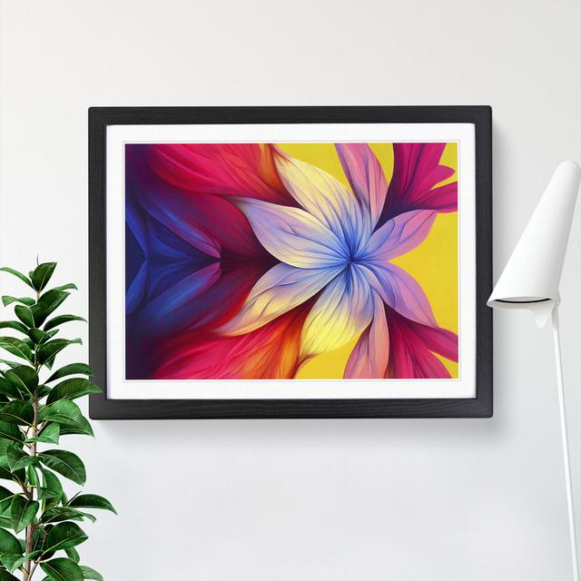 Adventurous Modern Flower - Single Picture Frame Painting ClassicLiving Size: 46cm H x 64cm W x 2cm D, Frame Colour: Black Framed on Productcaster.