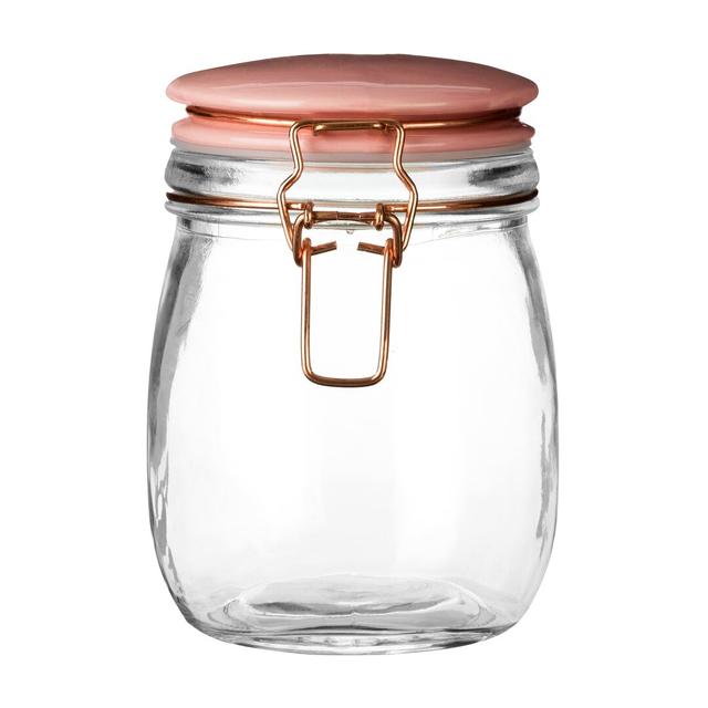 Storage Jar Sol 27 Outdoor Colour: Clear/Pink, Size: 15cm H x 13cm W x 11cm D on Productcaster.