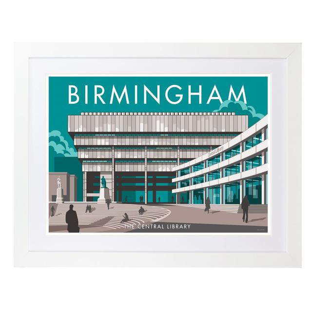 Birmingham by Stephen Millership - Graphic Art Print on Paper East Urban Home Frame Options: White, Size: 44cm H x 54cm W x 2.2cm D on Productcaster.